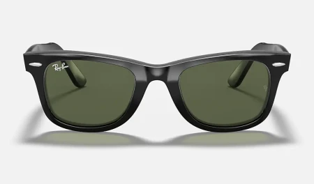 عینک آفتابی ویفرر اصل Ray-Ban مدل RB2140F 901 با فریم مشکی و عدسی G-15 سبز کلاسیک