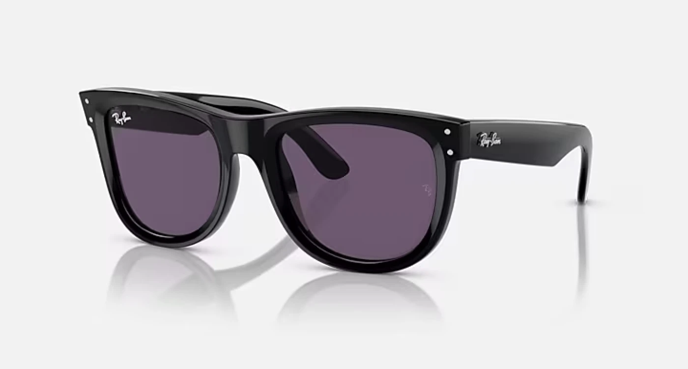 عینک آفتابی اورجینال ری‌بن ویفرر ریورس (Wayfarer Reverse) RBR0502S 66771A فریم مشکی عدسی بنفش