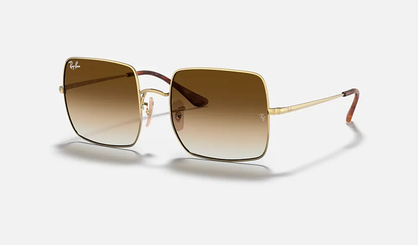 عینک آفتابی ری‌بن مربعی مدل RB1971 با عدسی قهوه‌ای سایه‌روشن (Ray-Ban Square 1971 Classic)