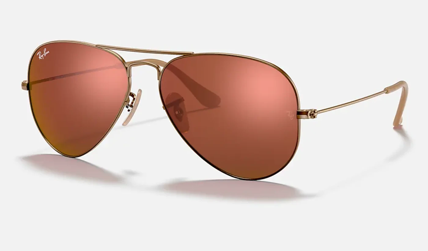 عینک آفتابی ریبن مدل خلبانی فلش‌لنز AVIATOR FLASH LENSES RB3025 167/2K