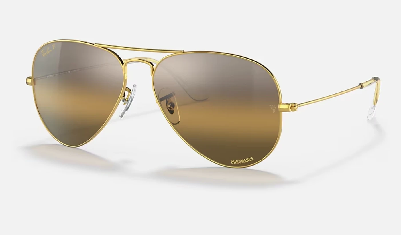 عینک آفتابی ریبن مدل خلبانی كرومانس RB3025 9196/G5 LEGEND GOLD CHROMANCE