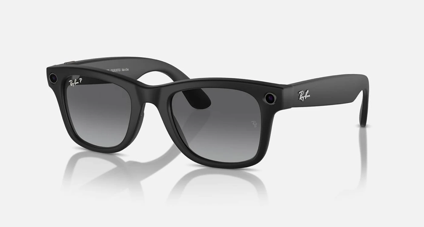 عینک هوشمند اورجینال ری‌بن | متا ویفرر (Ray-Ban | Meta Wayfarer) RW4008 601ST3 فریم مشکی مات و عدسی خاکستری پلاریزه