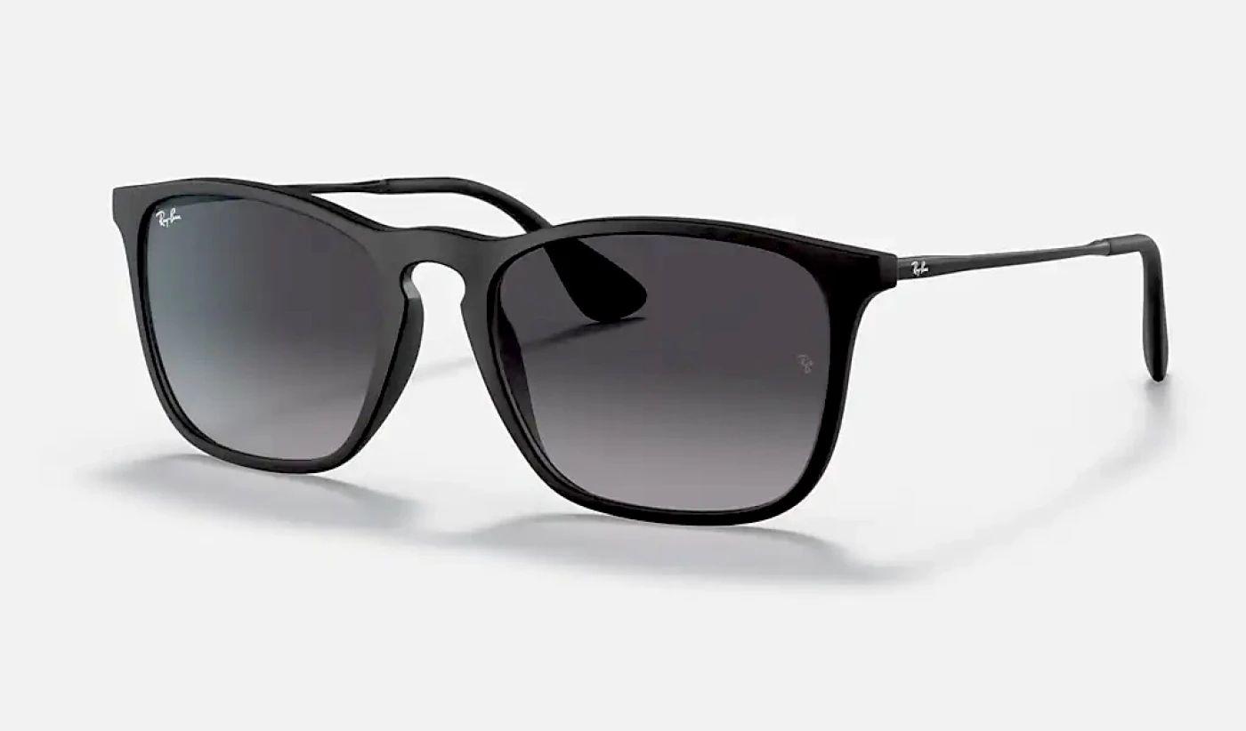 عینک آفتابی Ray-Ban Chris کریس RB4187F 622/8G – فریم مشکی مات با عدسی سایه‌روشن خاکستری